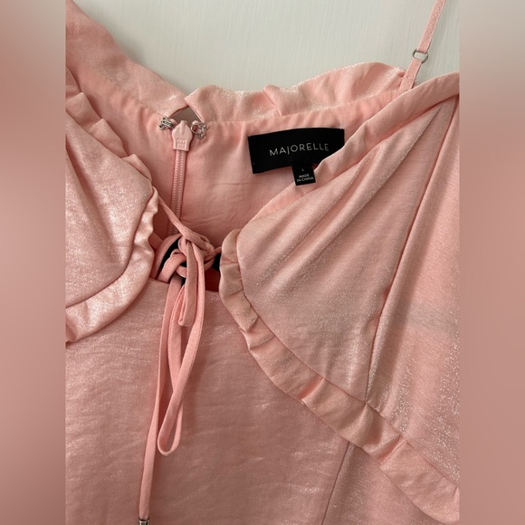 Majorelle Light Pink Off-Shoulder Dress Sz L - Picture 6 of 7